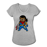 Character #68 Women's Tri-Blend V-Neck T-Shirt - heather gray