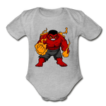 Character #69 Organic Short Sleeve Baby Bodysuit - heather gray