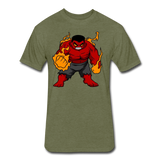 Character #69 Fitted Cotton/Poly T-Shirt by Next Level - heather military green