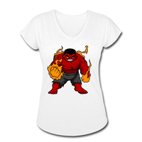 Character #69 Women's Tri-Blend V-Neck T-Shirt - white