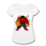 Character #69 Women's Tri-Blend V-Neck T-Shirt - white