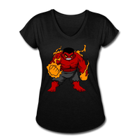 Character #69 Women's Tri-Blend V-Neck T-Shirt - black