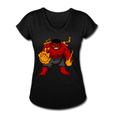 Character #69 Women's Tri-Blend V-Neck T-Shirt - black
