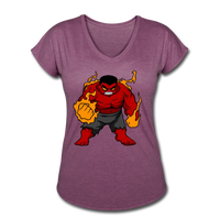 Character #69 Women's Tri-Blend V-Neck T-Shirt - heather plum
