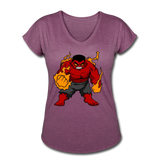 Character #69 Women's Tri-Blend V-Neck T-Shirt - heather plum