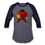 Character #69 Baseball T-Shirt - heather blue/navy