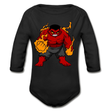 Character #69 Organic Long Sleeve Baby Bodysuit - black