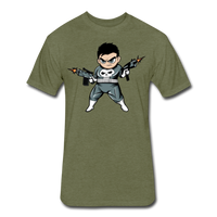 Character #70 Fitted Cotton/Poly T-Shirt by Next Level - heather military green