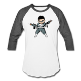 Character #70 Baseball T-Shirt - white/charcoal