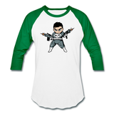 Character #70 Baseball T-Shirt - white/kelly green