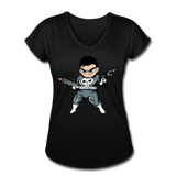 Character #70 Women's Tri-Blend V-Neck T-Shirt - black