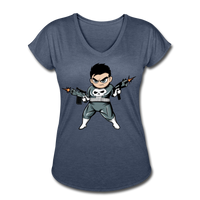Character #70 Women's Tri-Blend V-Neck T-Shirt - navy heather
