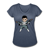 Character #70 Women's Tri-Blend V-Neck T-Shirt - navy heather
