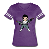 Character #70 Women’s Vintage Sport T-Shirt - vintage purple/white