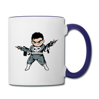 Character #70 Contrast Coffee Mug - white/cobalt blue