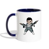 Character #70 Contrast Coffee Mug - white/cobalt blue