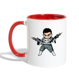 Character #70 Contrast Coffee Mug - white/red