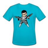 Character #70 Men’s Moisture Wicking Performance T-Shirt - turquoise