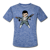 Character #70 Men’s Moisture Wicking Performance T-Shirt - heather blue