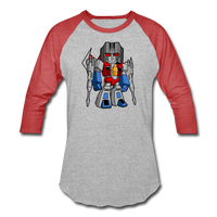 Character #71 Baseball T-Shirt - heather gray/red