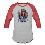 Character #71 Baseball T-Shirt - heather gray/red