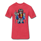 Character #71 Fitted Cotton/Poly T-Shirt by Next Level - heather red