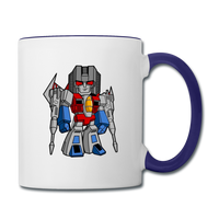 Character #71 Contrast Coffee Mug - white/cobalt blue
