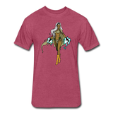 Character #72 Fitted Cotton/Poly T-Shirt by Next Level - heather burgundy