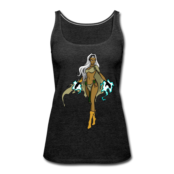Character #72 Women’s Premium Tank Top - charcoal gray