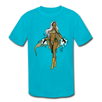 Character #72 Kids' Moisture Wicking Performance T-Shirt - turquoise