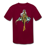 Character #72 Kids' Moisture Wicking Performance T-Shirt - burgundy