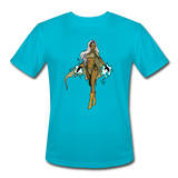 Character #72 Men’s Moisture Wicking Performance T-Shirt - turquoise