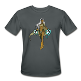 Character #72 Men’s Moisture Wicking Performance T-Shirt - charcoal