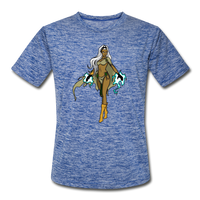 Character #72 Men’s Moisture Wicking Performance T-Shirt - heather blue
