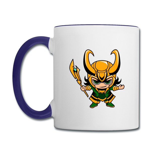 Character #73 Contrast Coffee Mug - white/cobalt blue