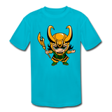 Character #73 Kids' Moisture Wicking Performance T-Shirt - turquoise