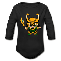 Character #73 Organic Long Sleeve Baby Bodysuit - black