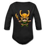 Character #73 Organic Long Sleeve Baby Bodysuit - black