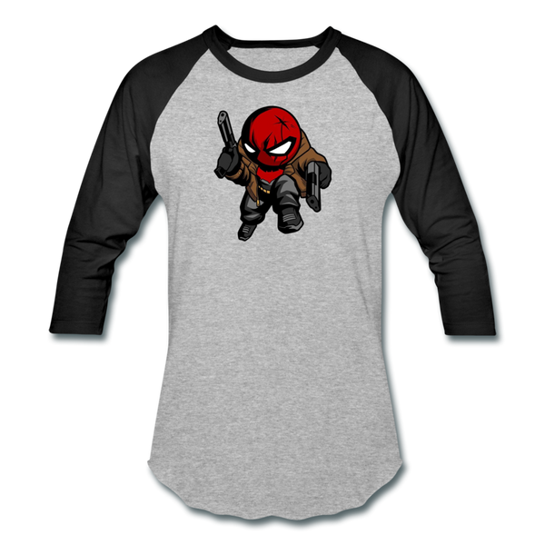 Character #74 Baseball T-Shirt - heather gray/black