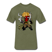 Character #75 Fitted Cotton/Poly T-Shirt by Next Level - heather military green