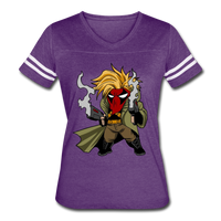 Character #75 Women’s Vintage Sport T-Shirt - vintage purple/white