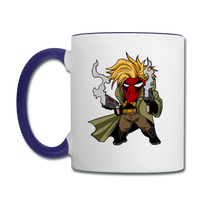 Character #75 Contrast Coffee Mug - white/cobalt blue