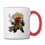 Character #75 Contrast Coffee Mug - white/red