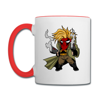 Character #75 Contrast Coffee Mug - white/red