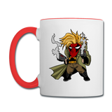 Character #75 Contrast Coffee Mug - white/red