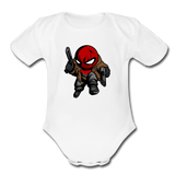 Character #74 Organic Short Sleeve Baby Bodysuit - white