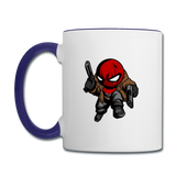 Character #74 Contrast Coffee Mug - white/cobalt blue