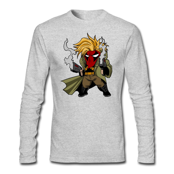 Character #75 Men's Long Sleeve T-Shirt by Next Level - heather gray