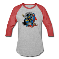 Character #76 Baseball T-Shirt - heather gray/red