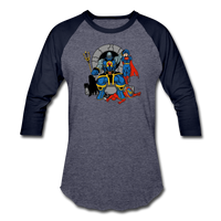 Character #76 Baseball T-Shirt - heather blue/navy